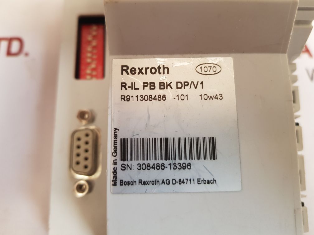 Bosch Rexroth R-il Pb Bk Dp/V1 Profibus Coupler R911308486 - 101 10W43 - Image 7
