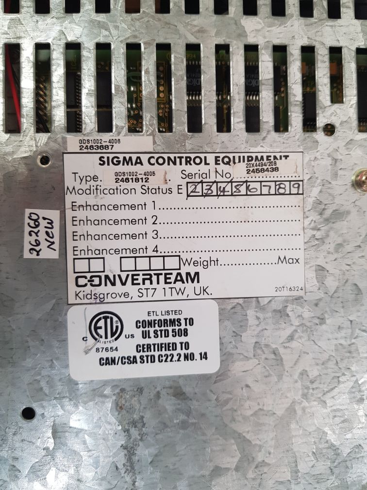 Converteam gds1002-4006 sigma control equipment - Image 7