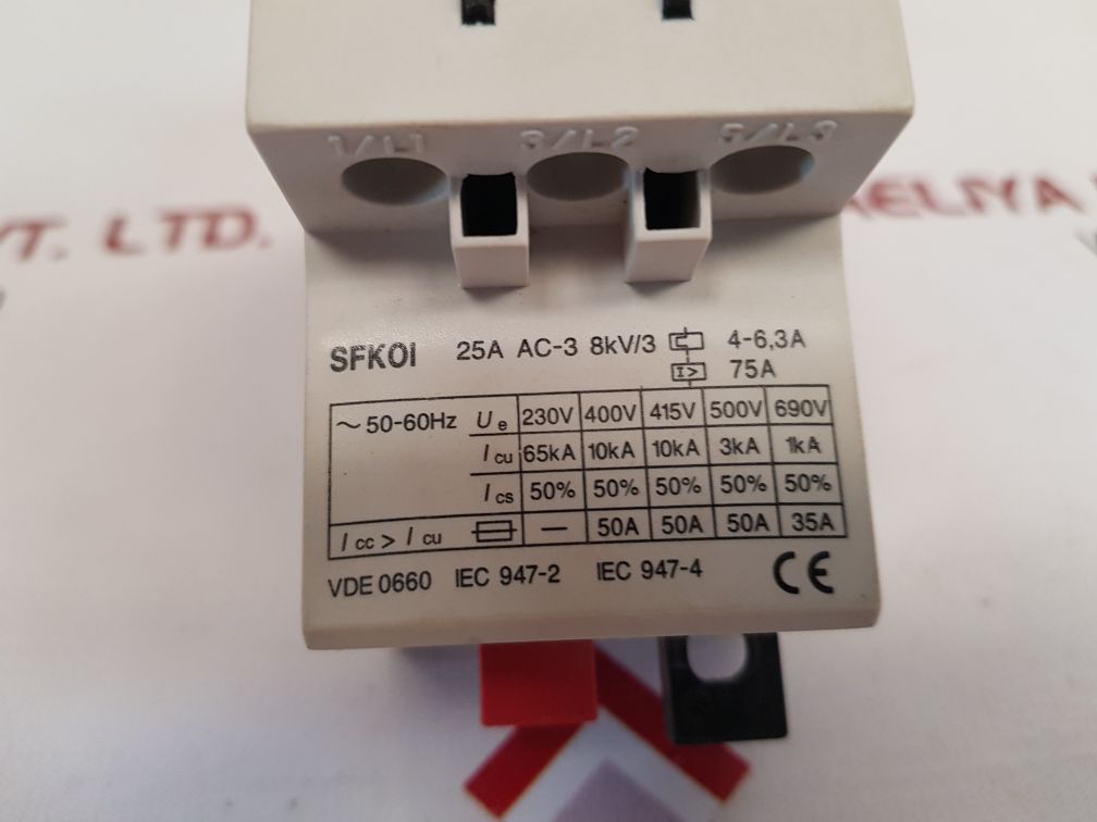 General Electric Sfkoi Manual Motor Starter 600V Ac 6,3A - Image 7
