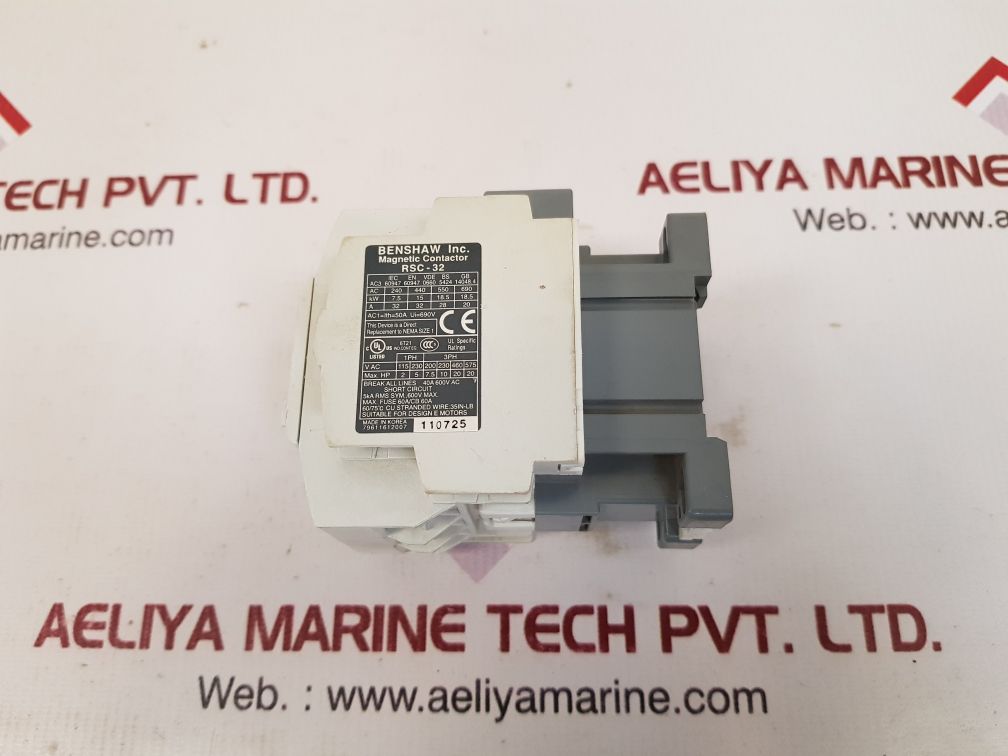 Benshaw Rsc-32 Magnetic Contactor 50A 690V - Image 4