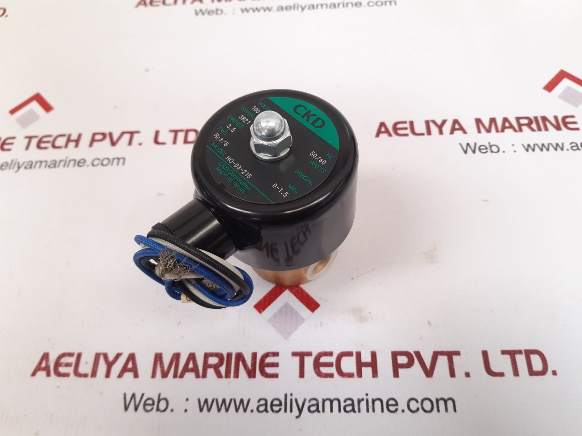 Ckd Ho-03-215 Solenoid Valve Burn.0101.017 100 Volts 0-1.5 Mpa - Image 2