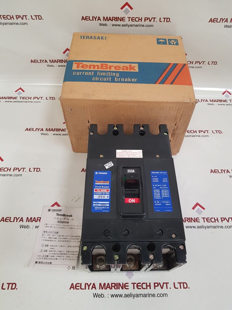 Terasaki tl-400e 3-pole circuit breaker 350a