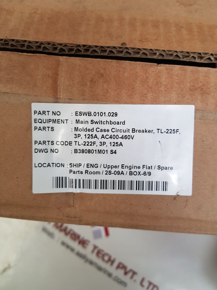 Terasaki Tl-225F Tembreak Circuit Breaker 125A 690V Ac 3-pole - Image 3