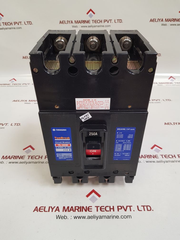Terasaki Tl-400E 3-pole Circuit Breaker 250A Ac690V 50~60Hz - Image 3