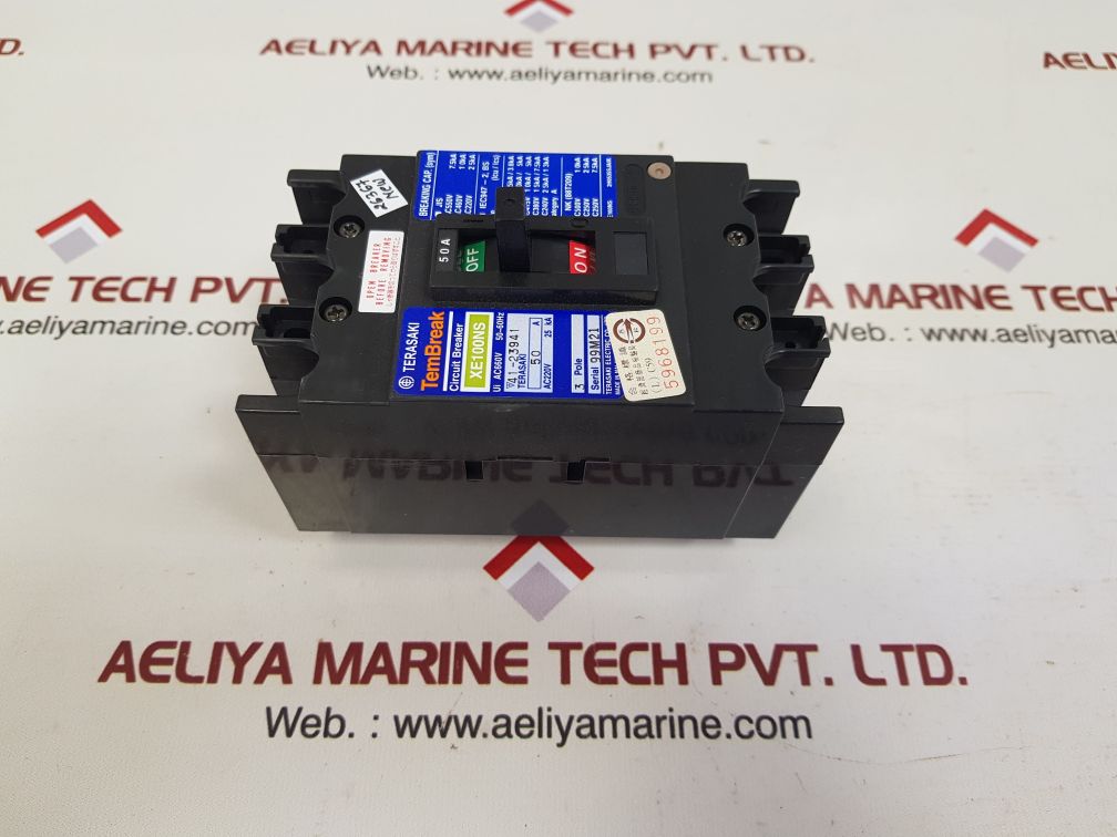 Terasaki Electric Xe100Ns Circuit Breaker 3-pole 50A Ac660V 50~60Hz - Image 5