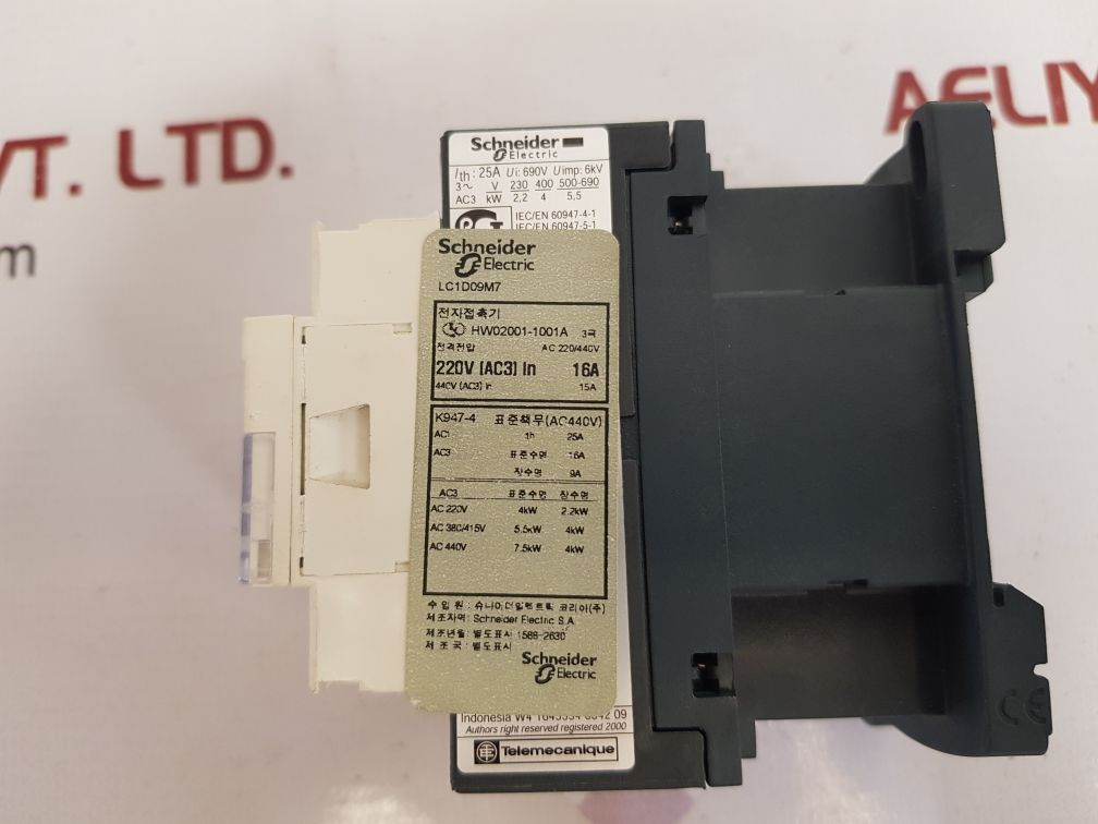 Schneider/Telemecanique Lc1 D09 Contactor 230V 50/60Hz - Image 8