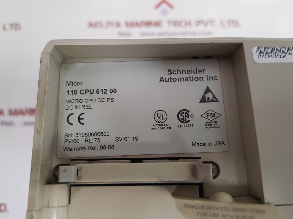 Schneider Automation Modicon 110Cpu51200 Plc Controller 24Vdc - Image 5