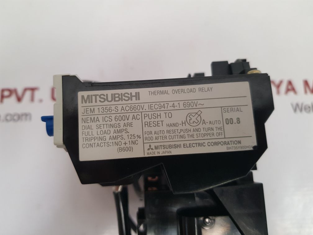 Mitsubishi Electric Th-n20 11A Thermal Overload Relay 600 Vac - Image 6