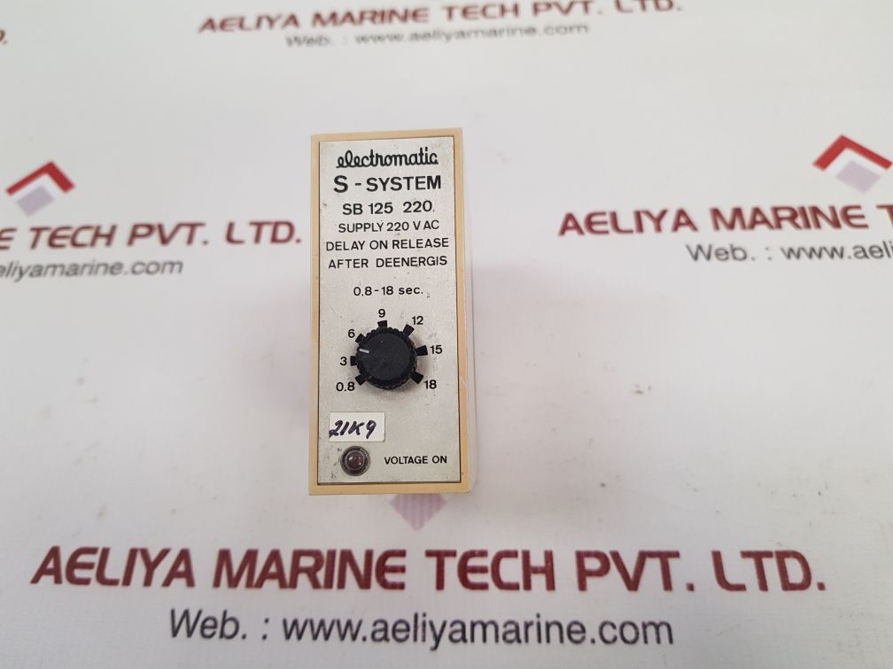 Electromatic Sb 125 220 S-system Delay On Release 0.8-18 Sec 220Vac