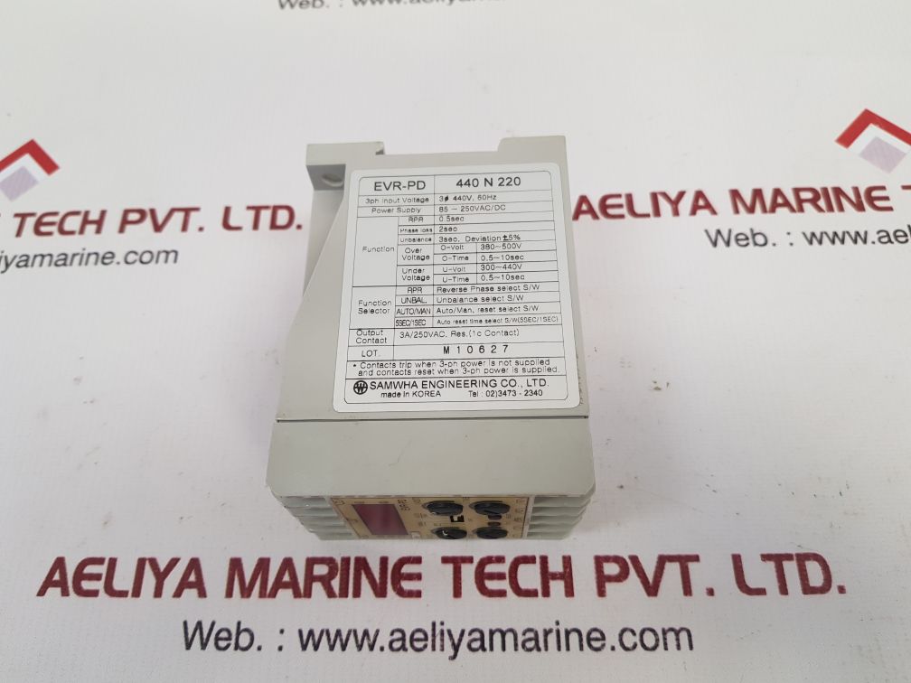 Samwha Evr-pd Electronic Voltage Relay 440 N 220 - Image 3