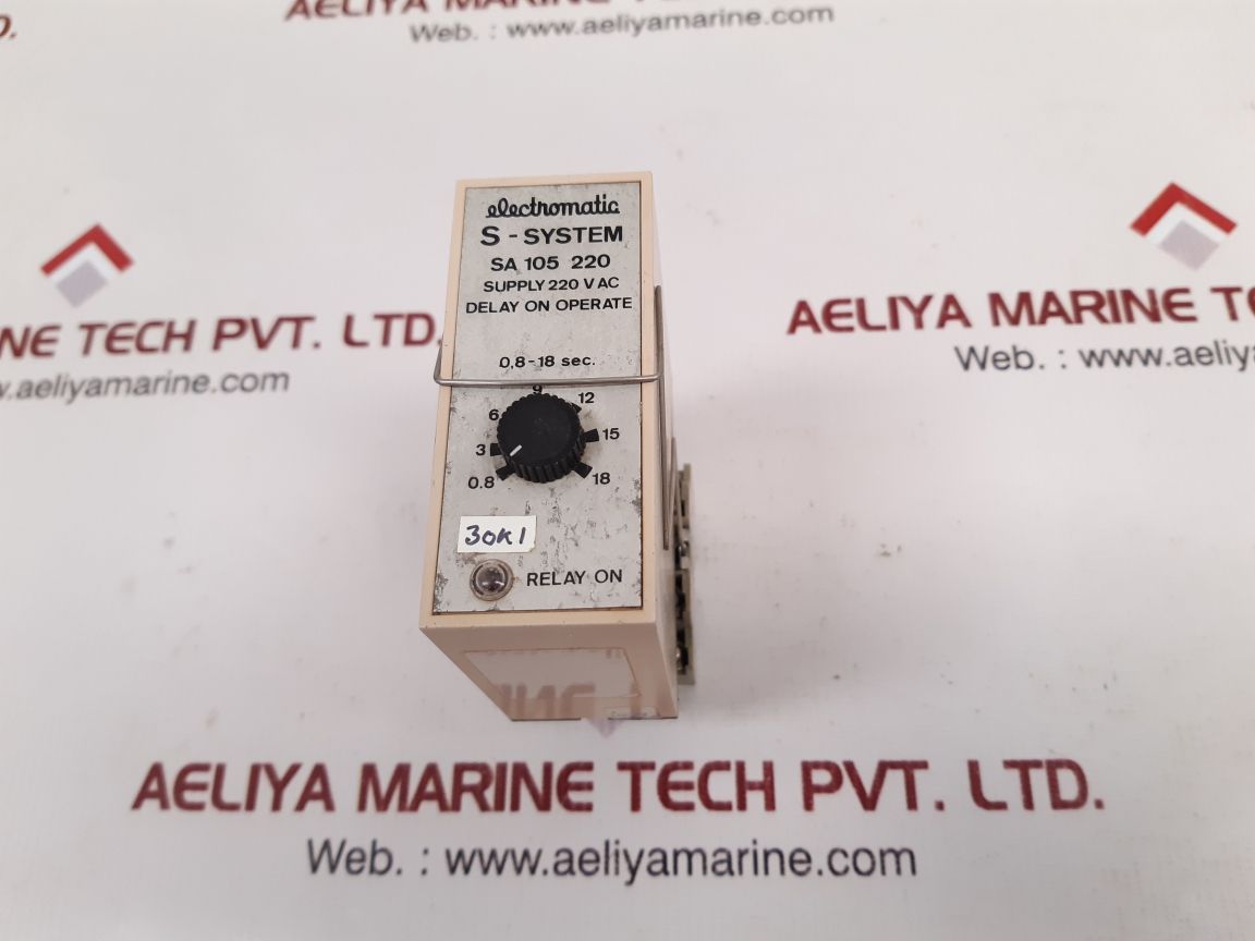 Electromatic Sa 105 220 Delay On Operate With Idec Sr3P-05U Base 0.8-18 Sec