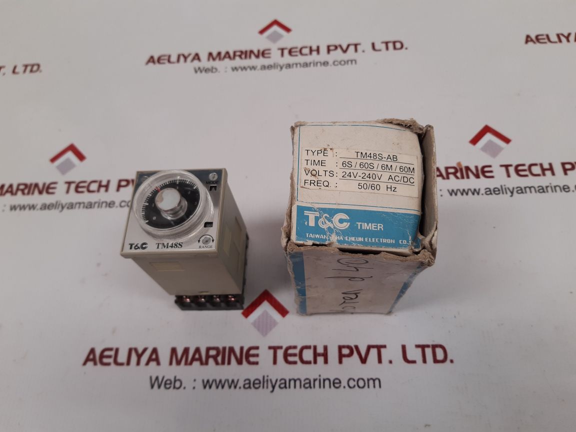 T&C Tm48S Timer 6S/60S/6M/60M, 50/60 Hz