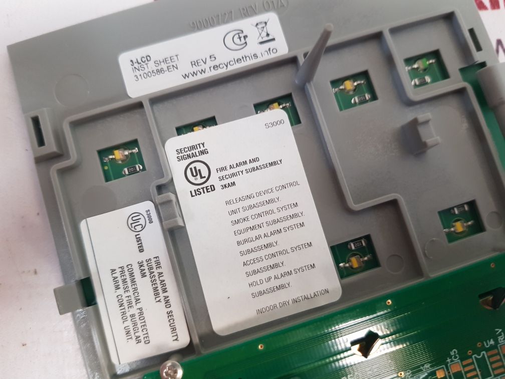 Edwards 3-lcd Fire Alarm Display Remote Module Rev.5,01A - Image 6