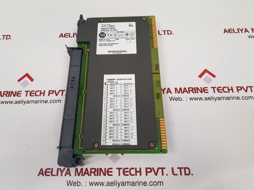 Allen-bradley 1771-ife/C Rev.G03 Analog Input Module (12 Bit) 96188672 E01