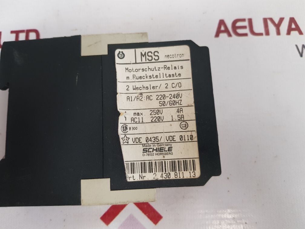 Schiele 2.430.811.13 Mss Motor Protection Relay 220-240V 50/60Hz - Image 6