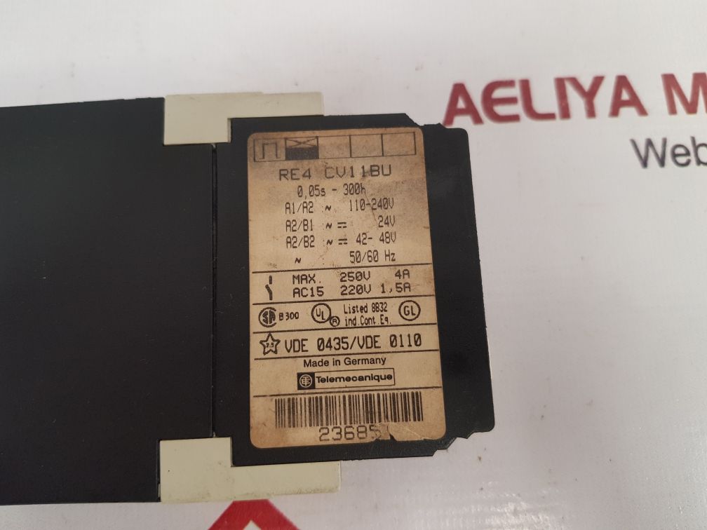 Telemecanique Re4 Cv1 1Bu Timer Relay 0.05S ? 300H 50/60 Hz - Image 5