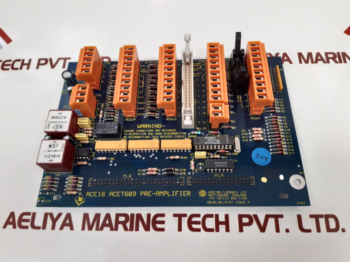 Spector/lumenex ace16 acet603 pre-amplifier board ob101/01/3/47 issue 4