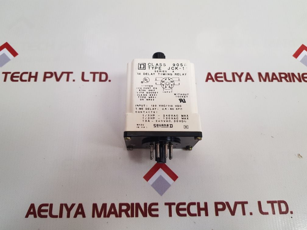 Square D Jck-1 Class 9050 Timing Delay Relay Series A - Image 2
