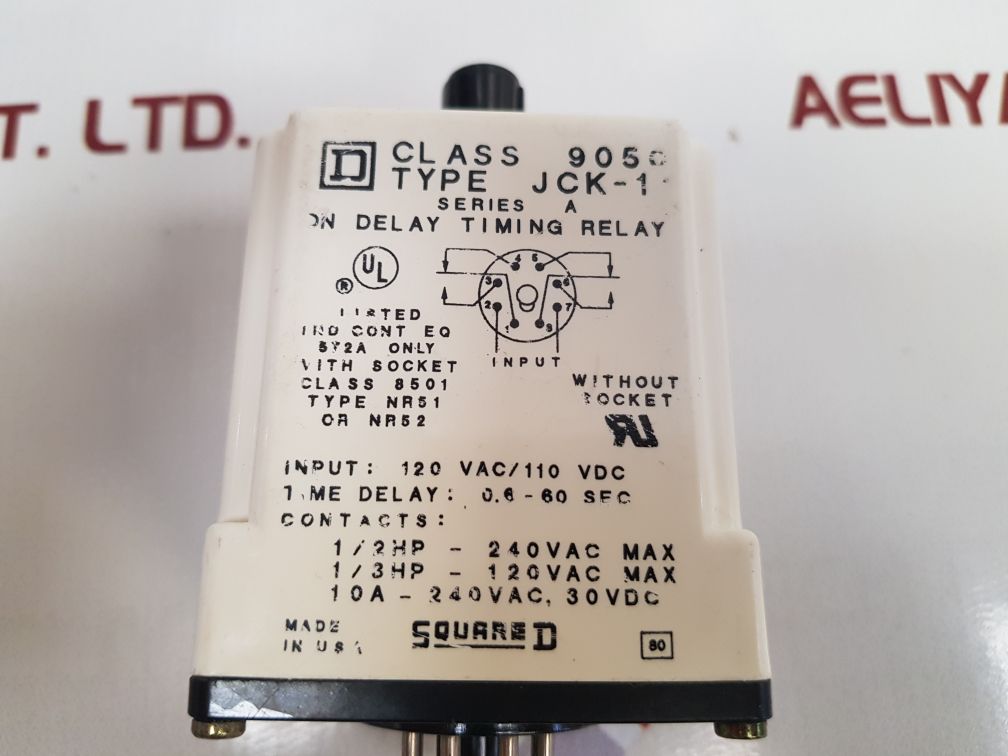 Square D Jck-1 Class 9050 Timing Delay Relay Series A - Image 6