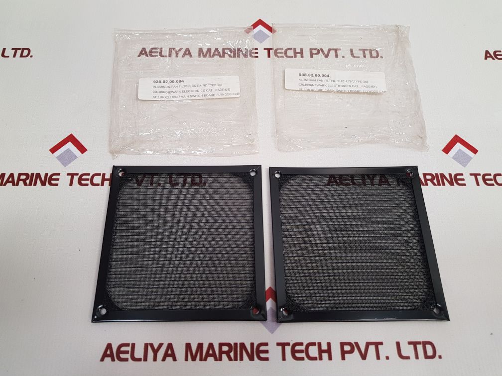 Set of 7x Newark electronics 92n4689 aluminum fan filter