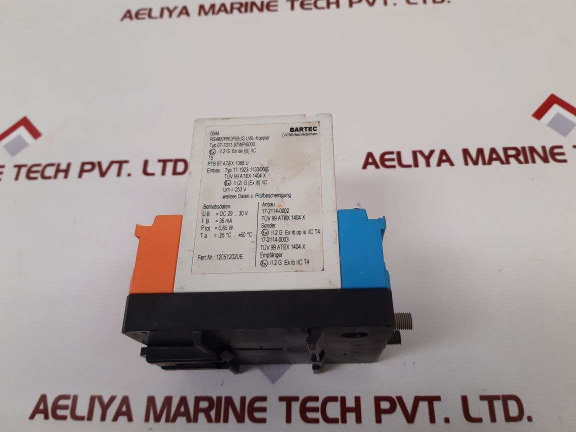 Bartec 07-7311-97Wp/6000 Rs485/Profibus Fiber Optic Link - Image 2