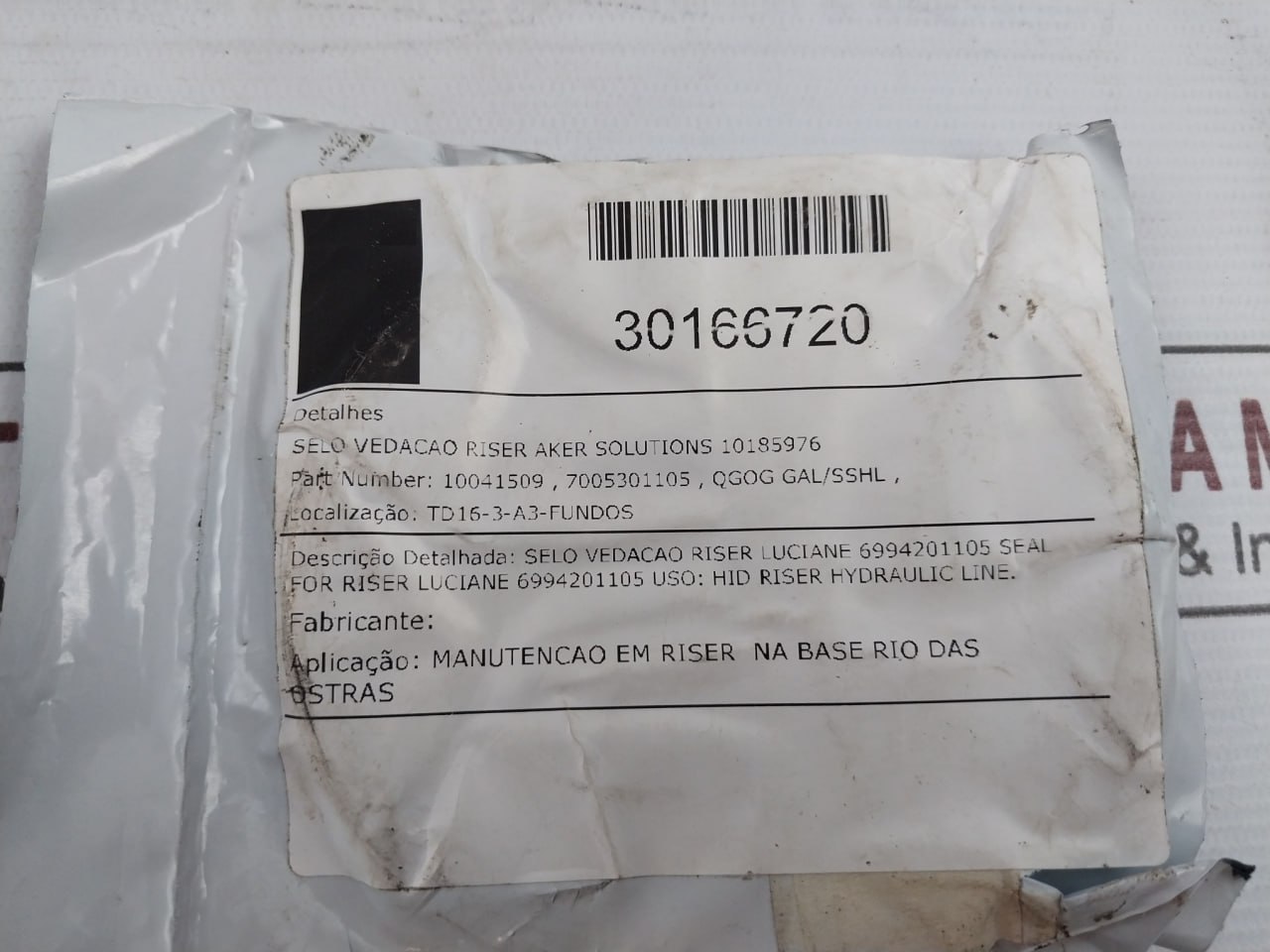Aker Solutions 10041509 Riser Sealing Seal Hydraulic Line - Image 7