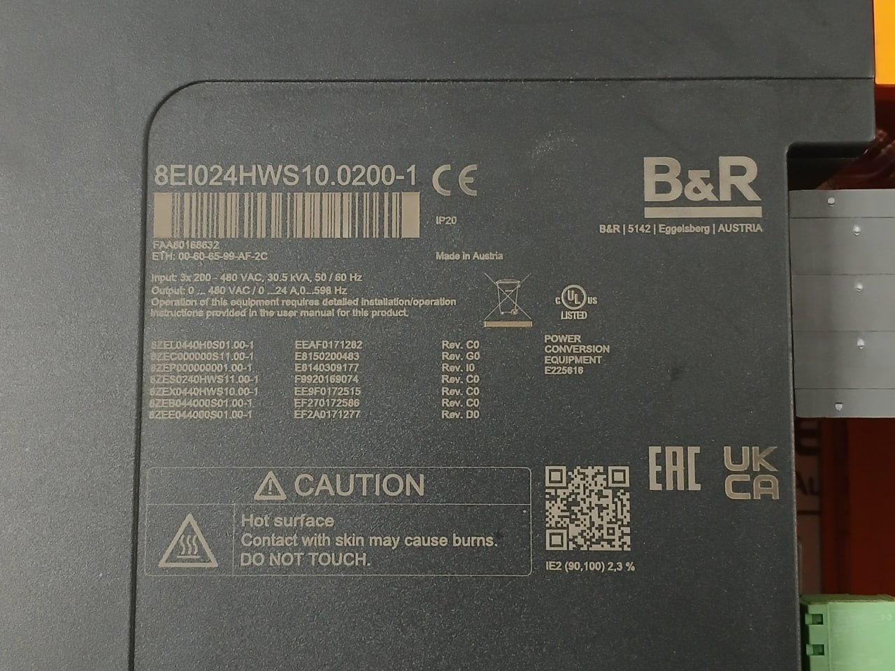 B&R 8exa300.0010-00 P3 Servo Drive - Image 6