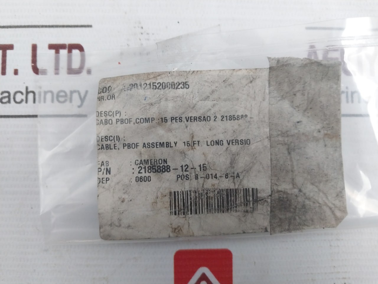 Cameron 2185888-12-15 Pbof Cable Assembly 15 Ft - Image 5