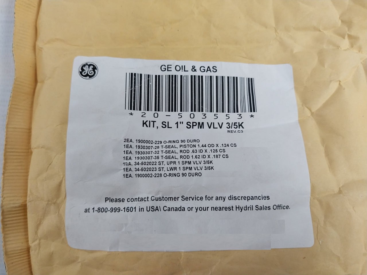 Ge Oil & Gas 20-503554-90 Valve Repair Kit - Image 6