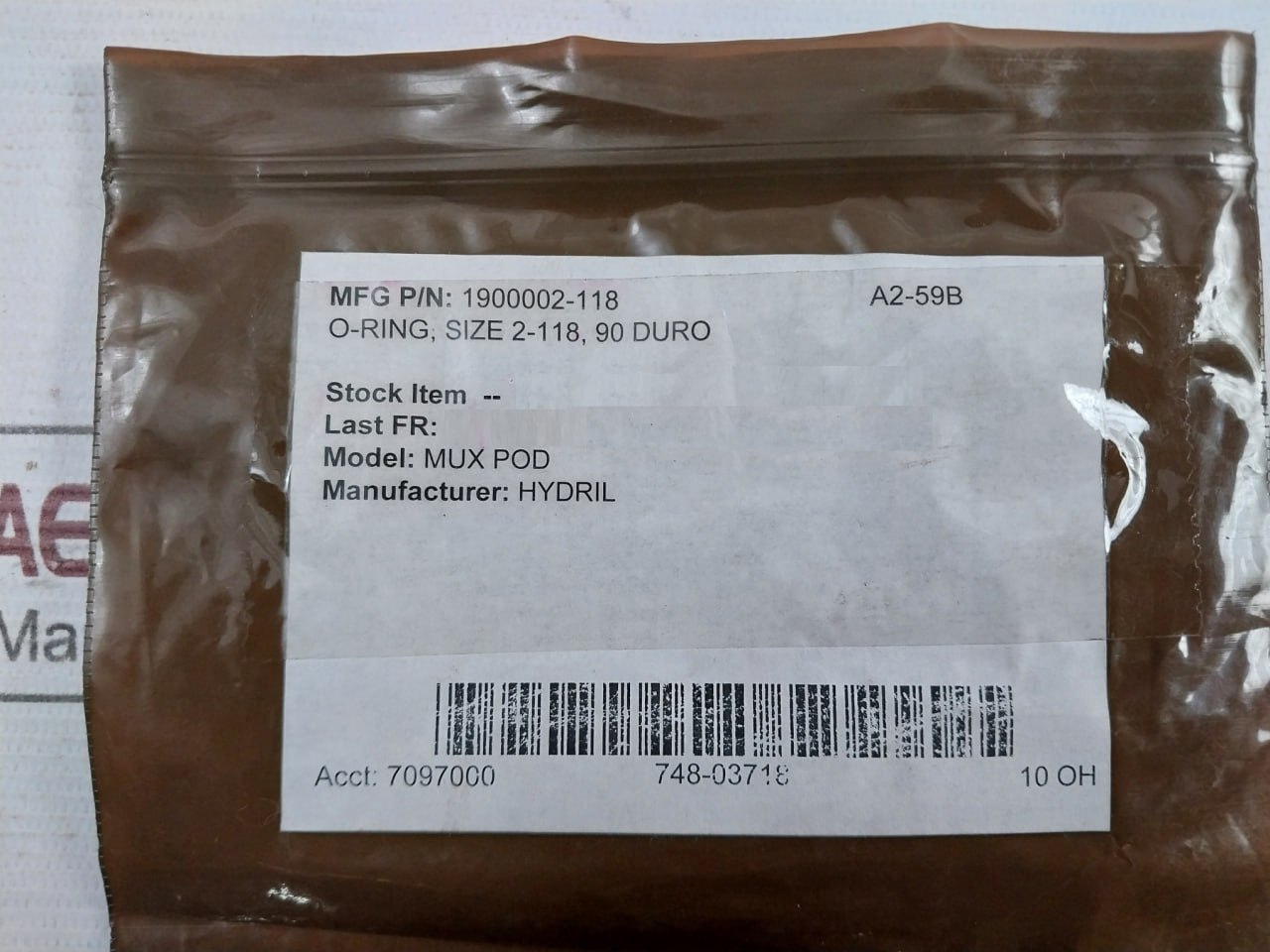 Hydril 1900002-118 O-Ring - Image 6