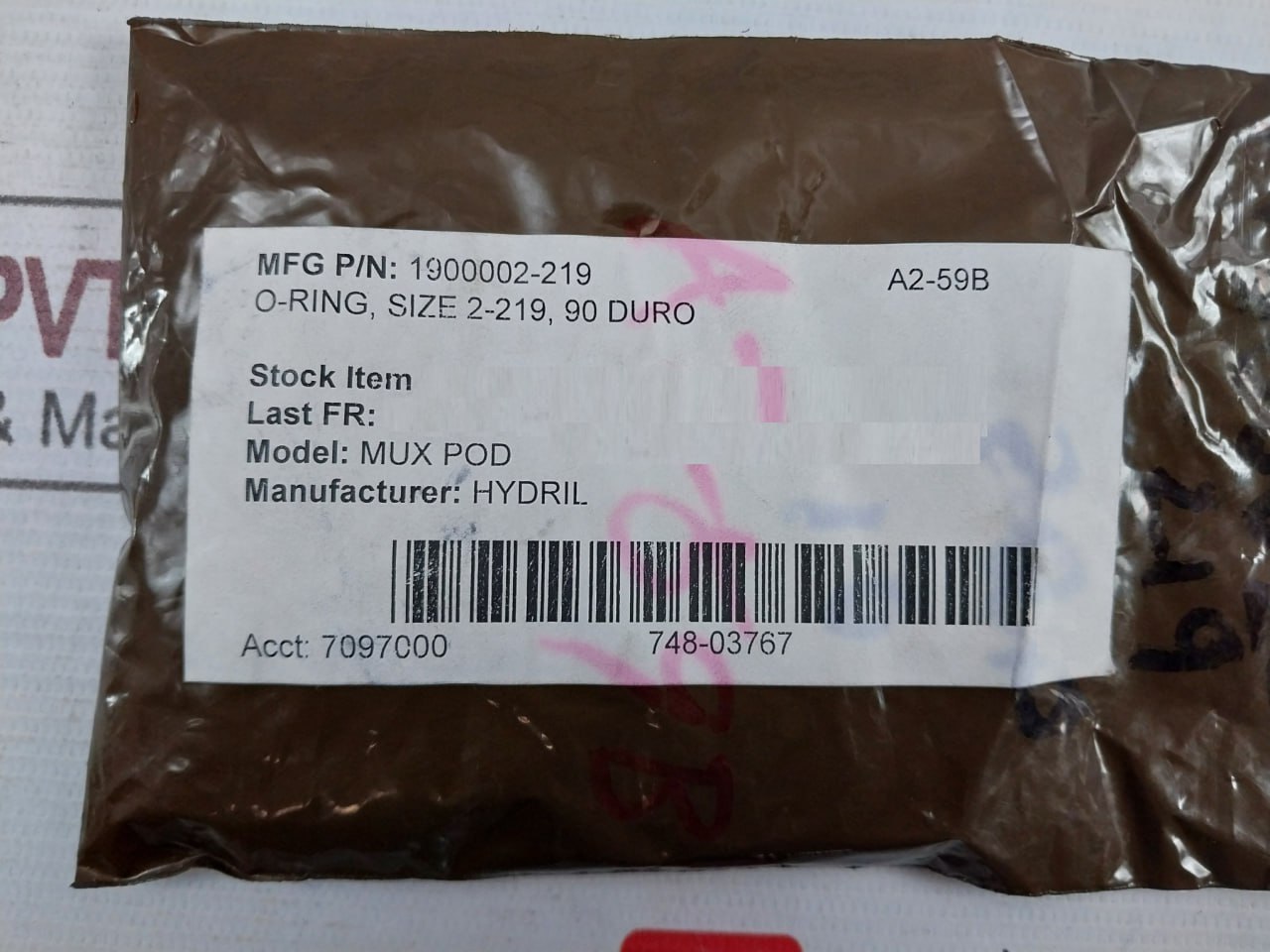 Hydril 1900002-219 O-Ring Size 2-219 90 Duro - Image 7