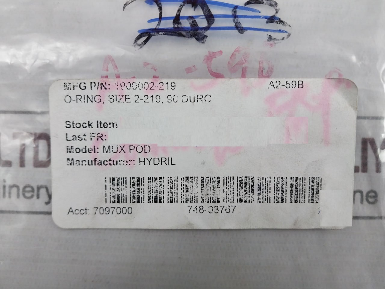 Hydril 1900002-219 O-Ring Size 2-219 90 Duro - Image 8