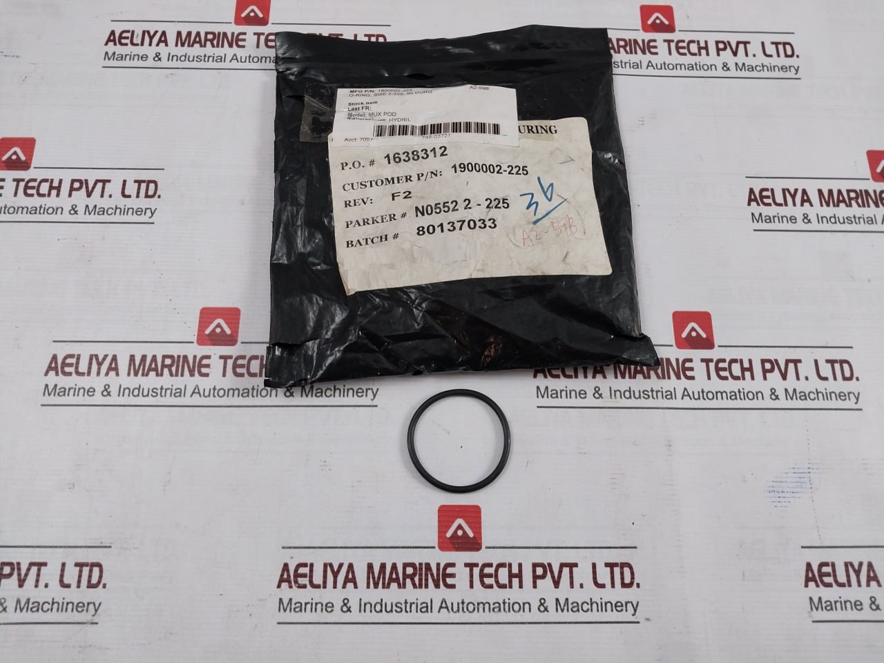 Hydril 1900002-225 O-Ring, Size 2-225 90 Duro