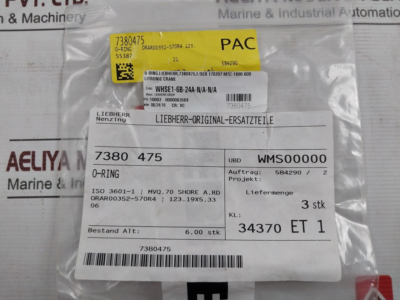 Liebherr Mtc-1900-60d Seal O-Ring Kit For Crane Model - Image 10