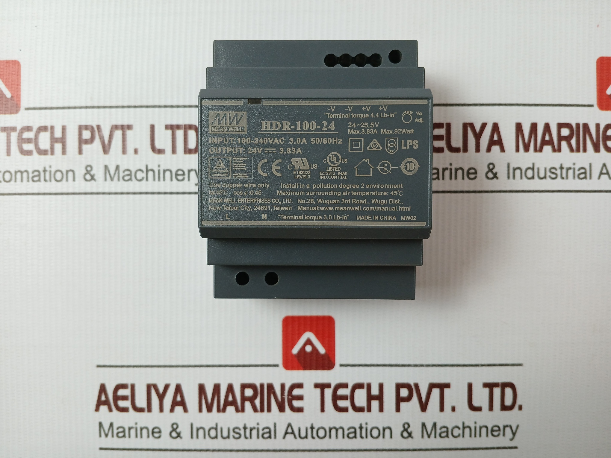 Mean Well Hdr-100-24 Rail Power Supply