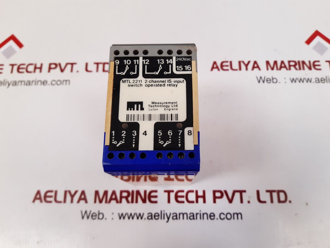 Measurement technology mtl 2211 2-channel is-input switch operated relay