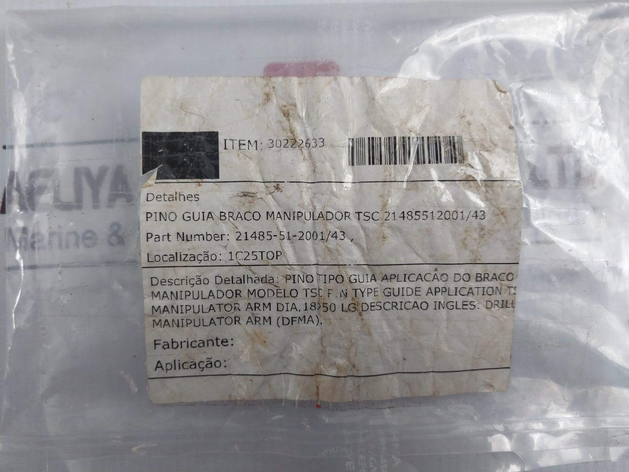 Tsc 21485-51-2001/43 Pin Type Guide Application Manipulator - Image 7