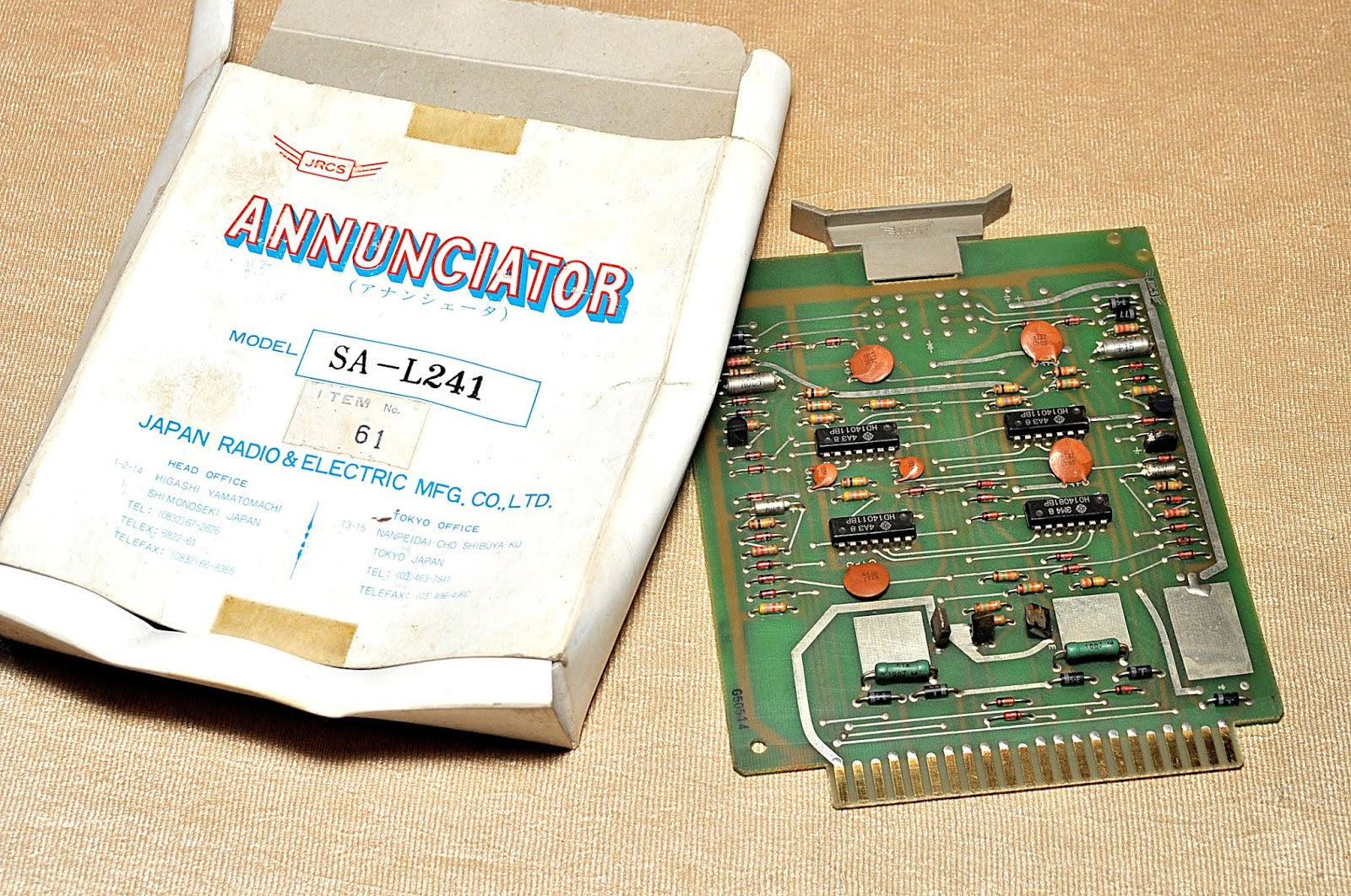 Jrcs Sa-l241 Annunciator Printed Circuit Board