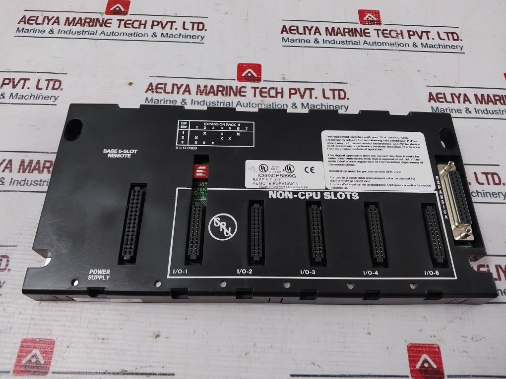 Ge Fanuc Ic693Chs399G Base Plate 5 Slot Remote Expansion E105285 - Image 5