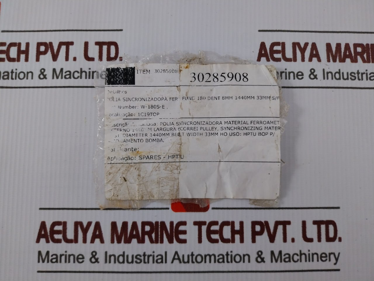 Sit W-180s-E Synchronizing Pulley F/ Hptu Bop Dia 1440mm Belt Width - Image 5