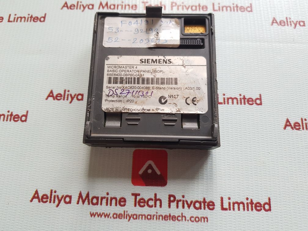 Siemens 6Se6400-0Bp00-0Aa1 Micromaster 4 Basic Operator Panel - Image 2