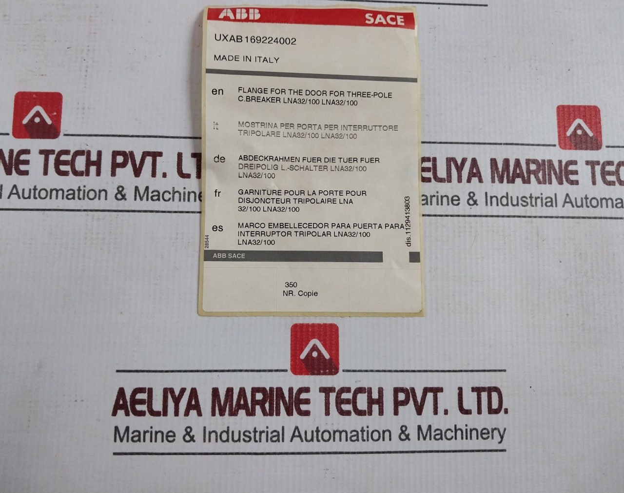 Abb Uxab 169224002 Flange F/ The Door F/ 3-Pole C. Breaker - Image 5