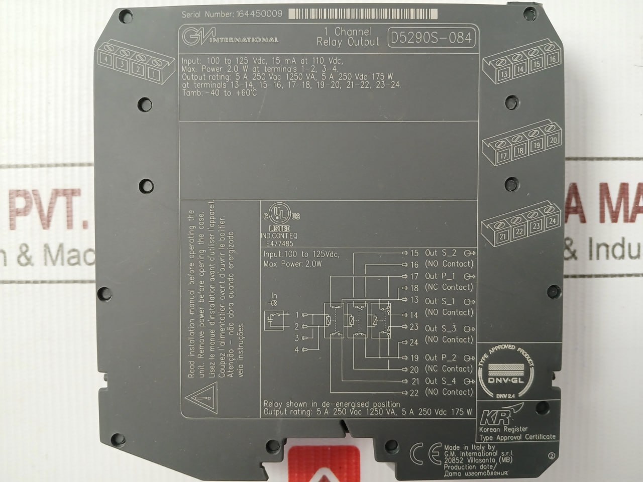 Gm International D5290s-084 Channel Relay Output 250v - Image 6