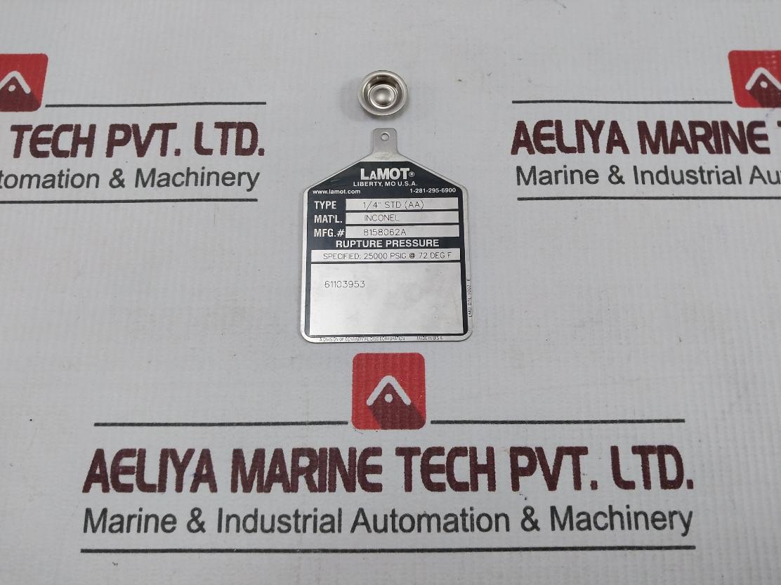 Lamot 14” Std (Aa) Rupture Pressure Disc