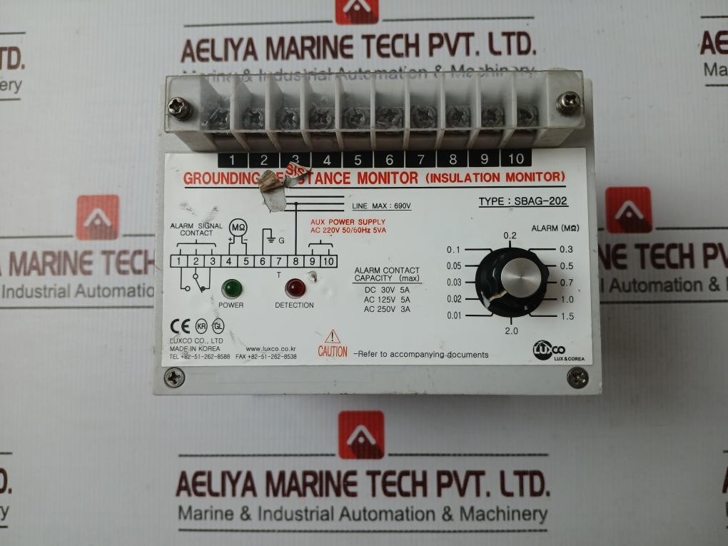 Luxco Sbag-202 Grounding Resistance Monitor 250v