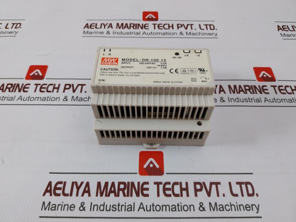 Mean Well Dr-100-12 Rail Power Supply 240v