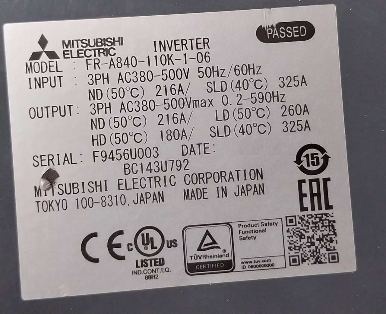 Mitsubishi Electric Fr-A840-110k-1-06 Inverter Drive Module 500v - Image 6