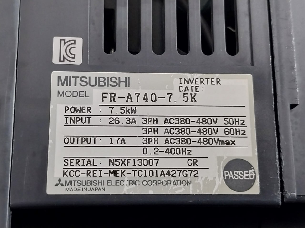 Mitsubishi Fr-A740-7.5k Inverter 480v - Image 5