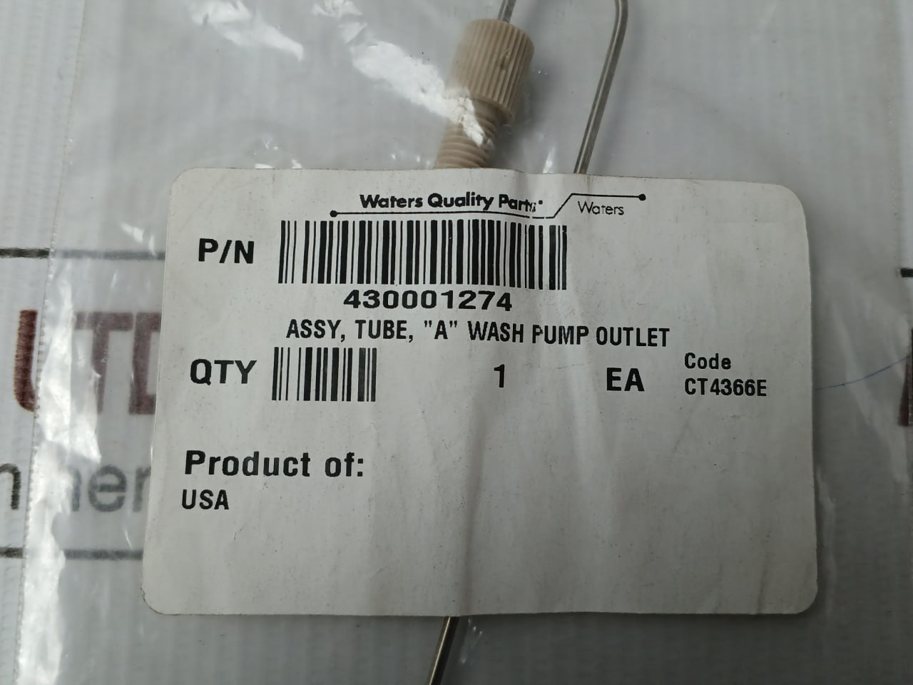 Waters 430001274 Tube B Wash Pump Outlet Assembly - Image 7