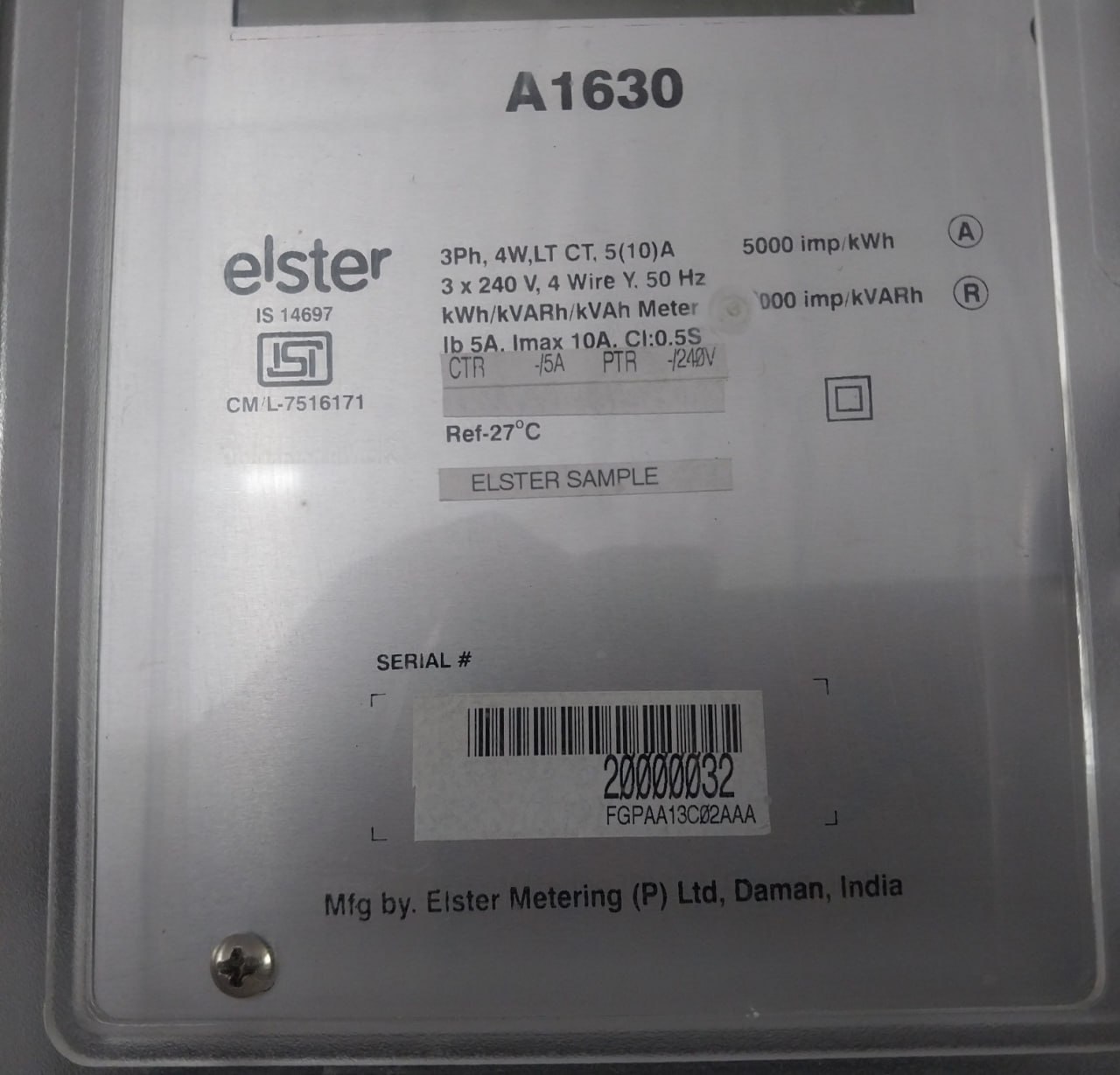 Elster A1630 Kvah Meter 240 V - Image 8